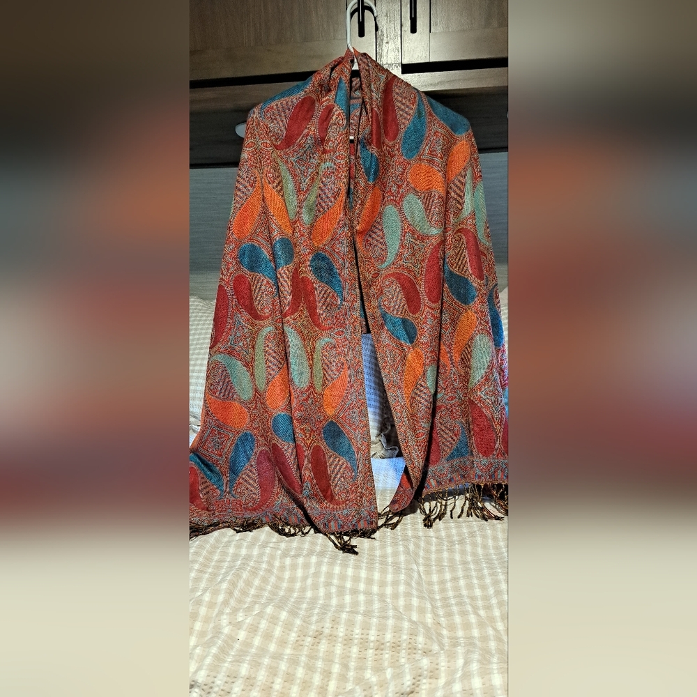 Pashmina And Silk Blend Scarf Shawl